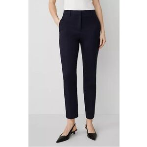 Ann Taylor The High Rise Everyday Ankle Pant Trouser Stretch Cotton Black 6